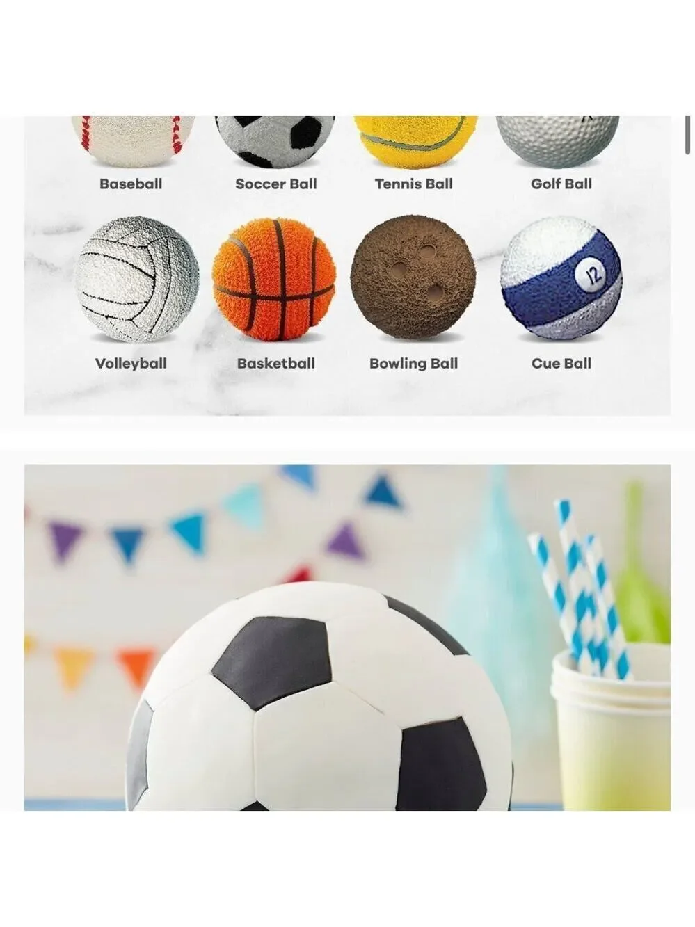 New Wilton Sport Ball 3D Cake Pan. Basketball, Baseball , Soccer